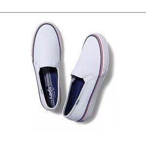 Keds Champion Double Decker Women's 6.5 White Canvas Shoes Sneakers Slip On